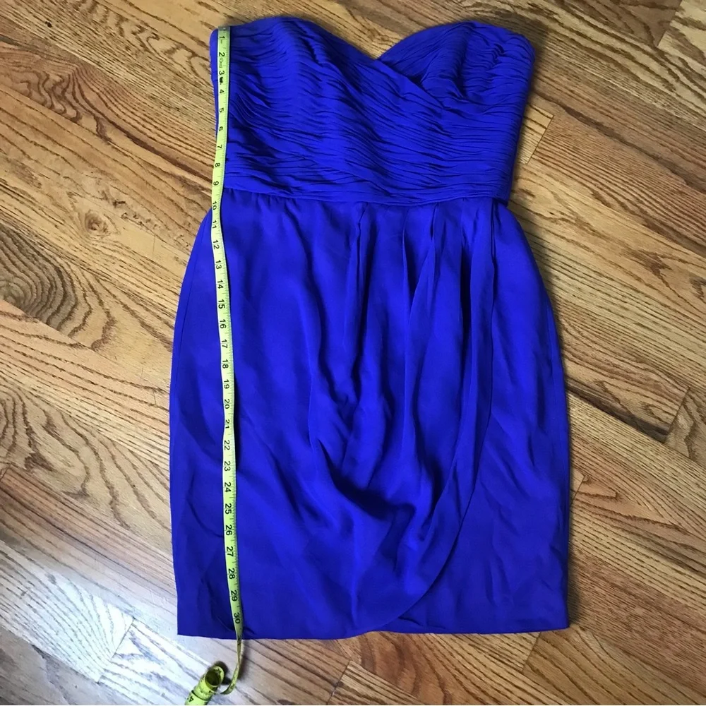 Vintage Kathryn Conover Purple Silk Strapless Dress - Picture 9 of 9